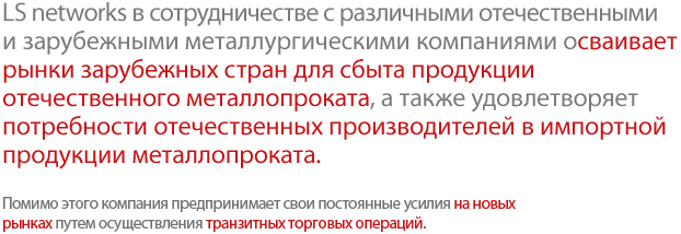 Capitalizing on our extensive network of domestic and international steelmakers, we at LS Networks have not only explored overseas markets for domestic products but also catered to the needs of domestic customers for import products. 